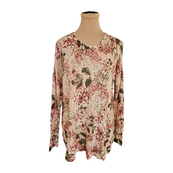 Show Me Your Mumu Bonfire Sweater In Hydrangea Blooms Sz L - Picture 5 of 13
